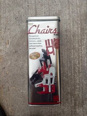 Chairs Stacking Game - Red, Black, White